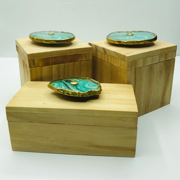 Ashland Wooden Trinket Box Home Decor 3 pcs